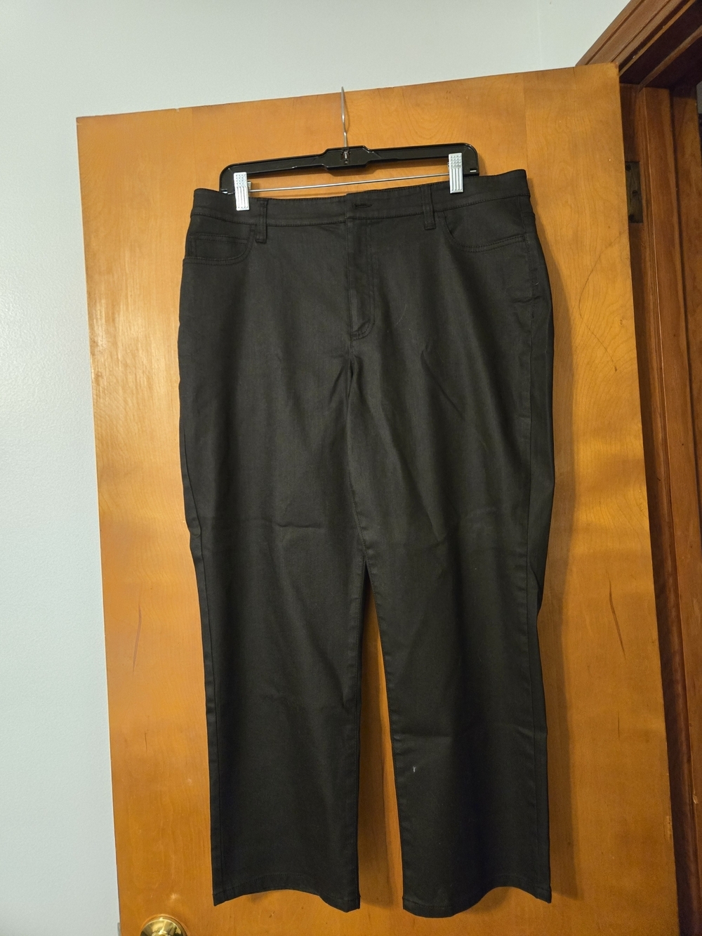 Eileen Fisher Black Straight Leg Pants Size 16